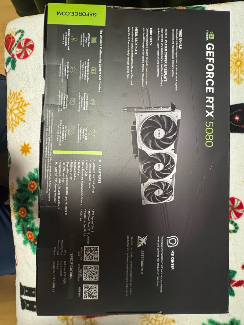 MSI RTX 5080 VENTUS 3X OC PLUS 16G afbeelding 2