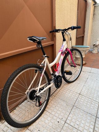 Bicicleta de Montaña Niña Rosa y Blanca