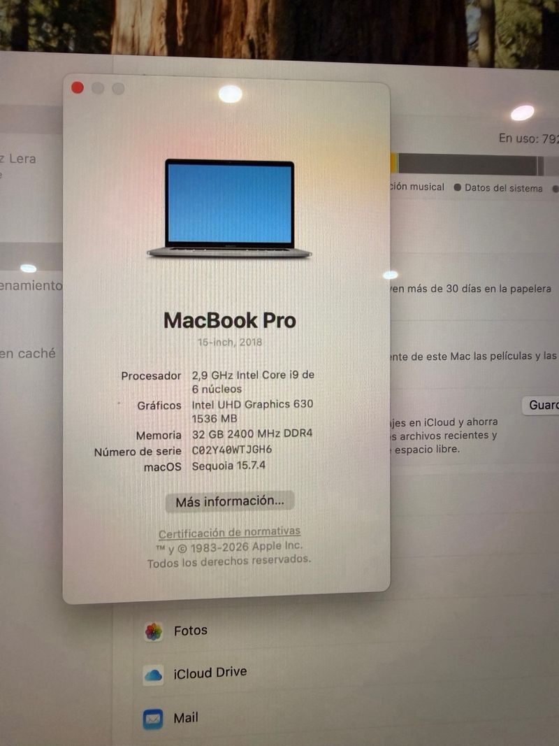 MacBook Pro 15 Retina 2018 i9 2.9GHz afbeelding 3