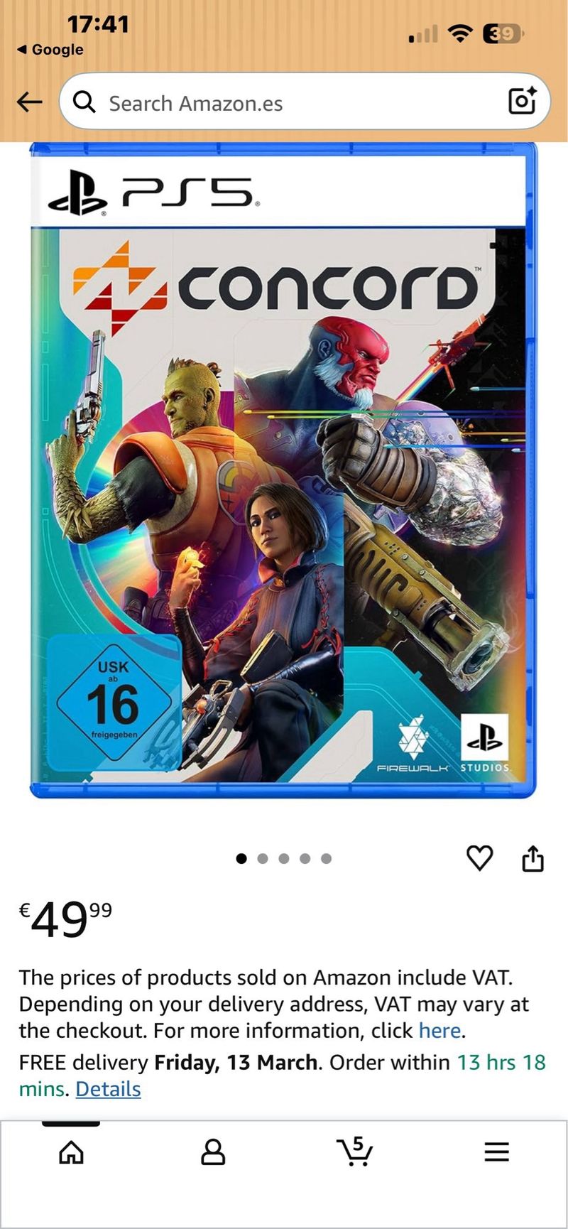Juego PS5 Concord Nuevo plastificado afbeelding 2
