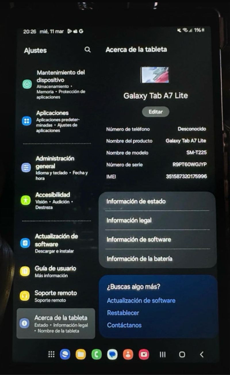 Samsung Galaxy Tab A7 Lite Gris afbeelding 8