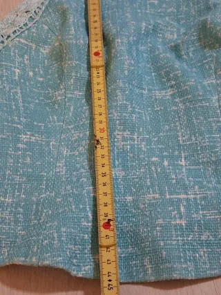 Conjunto Top y Falda Azul y Blanco