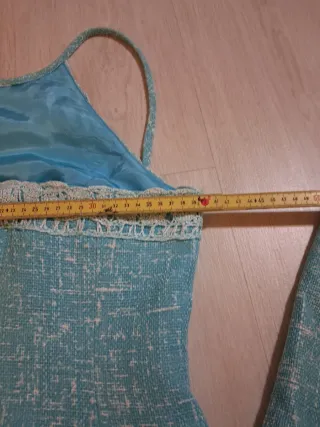 Conjunto Top y Falda Azul y Blanco