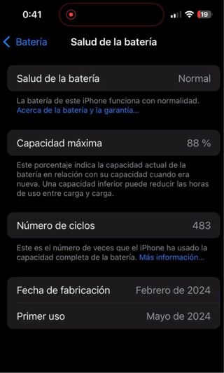 iPhone 15 128GB Negro + Cargador + Caja