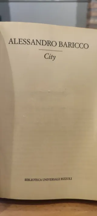 Alessandro Baricco City Bur 1 Edizione 2000