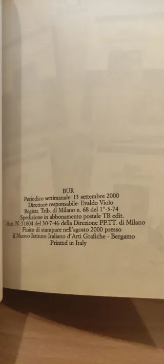 Alessandro Baricco City Bur 1 Edizione 2000