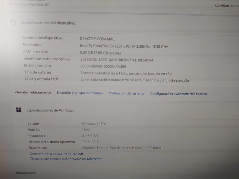 HP EliteDesk 8200 Ordenador Completo + Monitor afbeelding 8