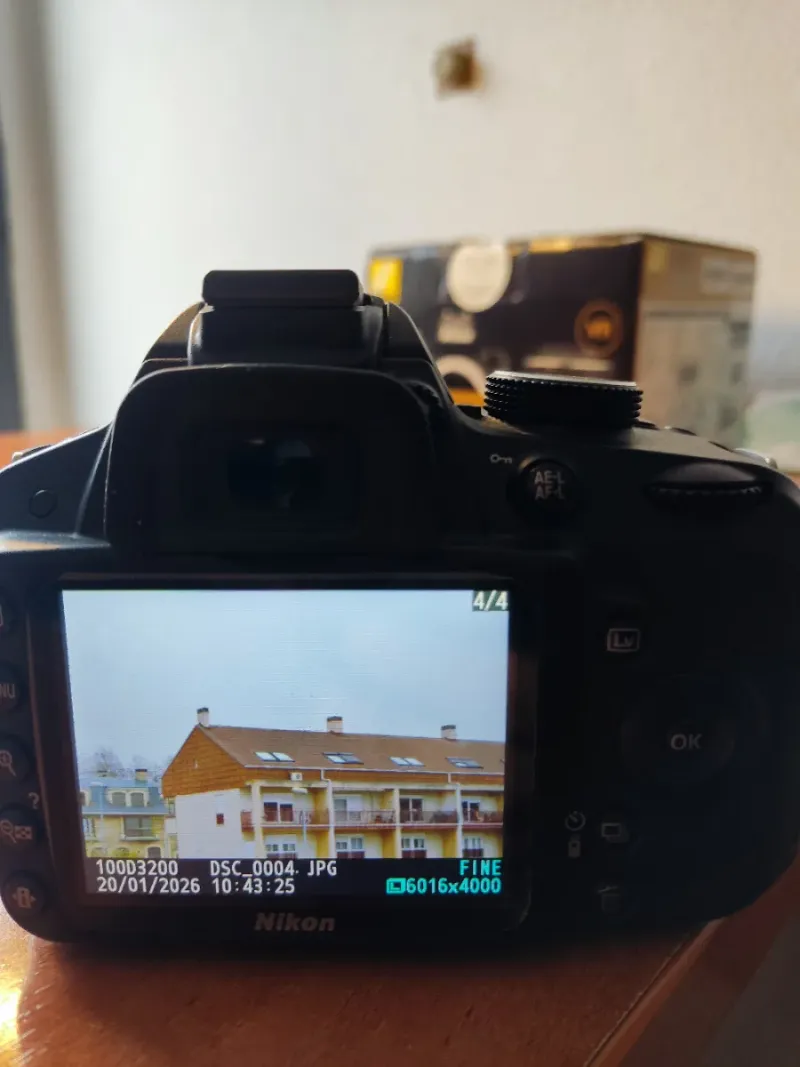 Cámara Nikon D3200 Kit VR Negra reflex afbeelding 2