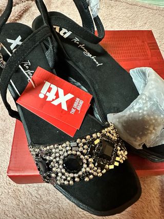 Sandalias Xti Joya Negro/Plata