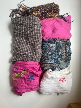 Lote de 6 pañuelos y bufandas mujer