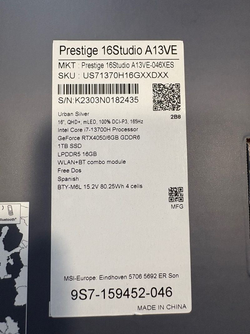 MSI Prestige 16 Studio URGE Negociable afbeelding 8