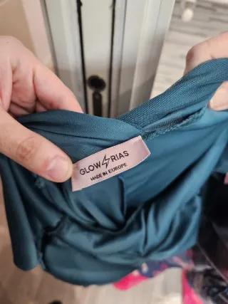 Vestido fiesta verde petróleo para graduación