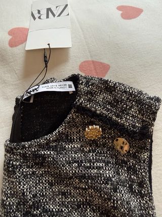 Top Zara botones dorados