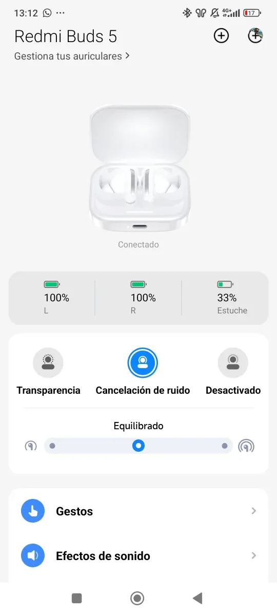 Auriculares Xiaomi Redmi Buds 5 Blancos afbeelding 4