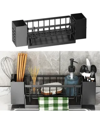 Soporte Fregadero Acero Inoxidable Negro