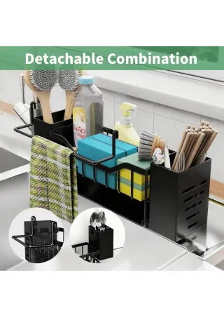 Soporte Fregadero Acero Inoxidable Negro