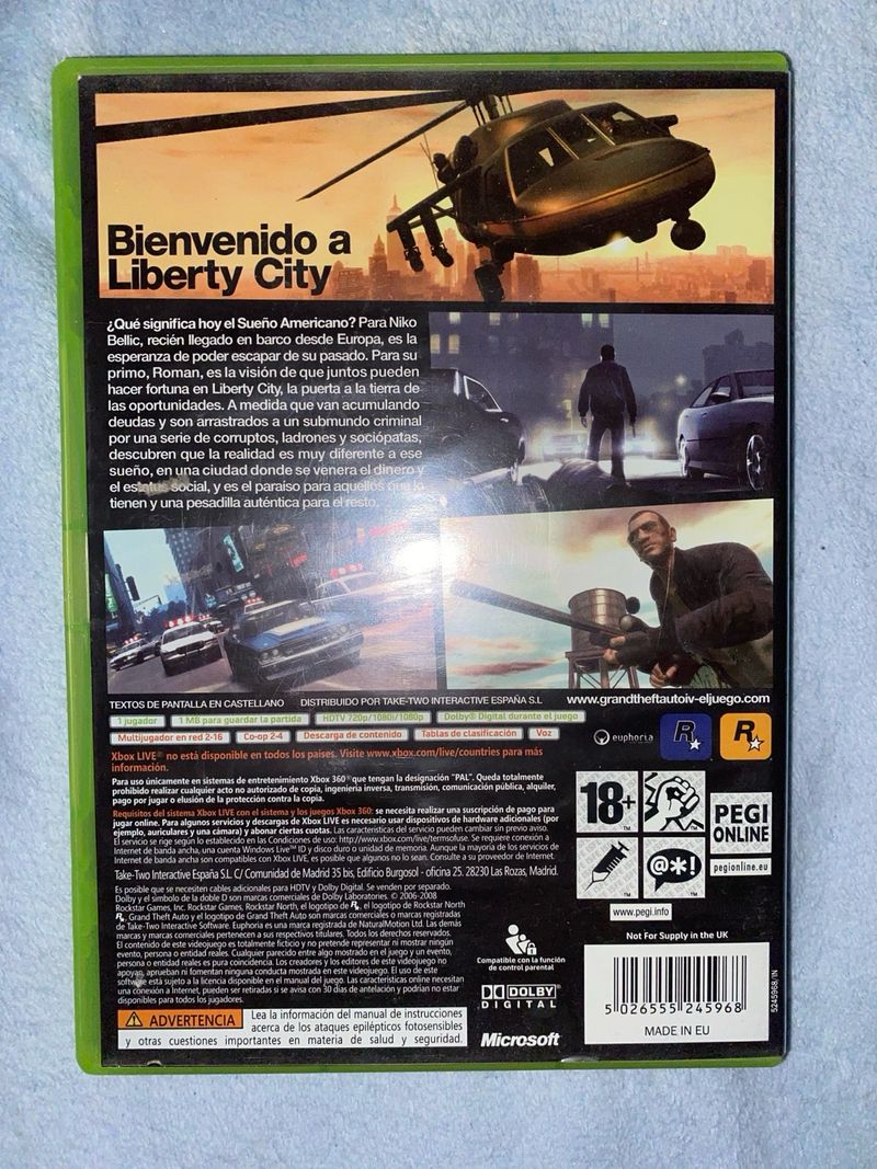 Grand Theft Auto IV  GTA 4 Xbox 360 Pal España afbeelding 2
