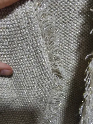 Chaqueta Zara brillos plateada