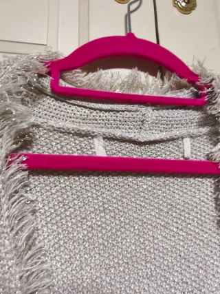 Chaqueta Zara brillos plateada