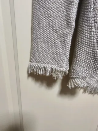 Chaqueta Zara brillos plateada