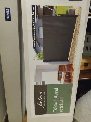 Toldo lateral retráctil negro 2 unidades