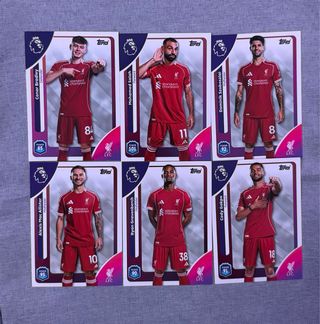 Lote 6 cartas Liverpool Topps Premier League