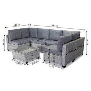 Conjunto Rattan GRIS Terraza Oferta