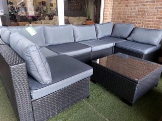Conjunto Rattan GRIS Terraza Oferta