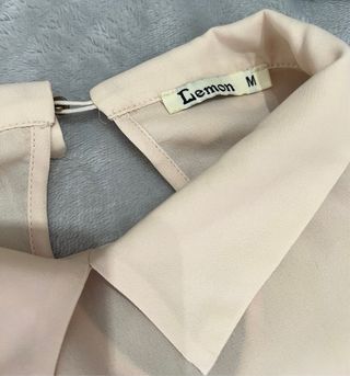Blusa manga larga beige