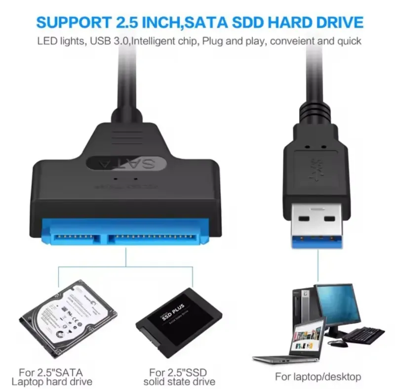 Adaptador SATA a USB 3.0 para HDD/SSD 2.5 afbeelding 4