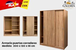 Armario puertas correderas madera Nuevo