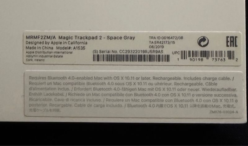 Magic Trackpad 2 Space Gray afbeelding 5