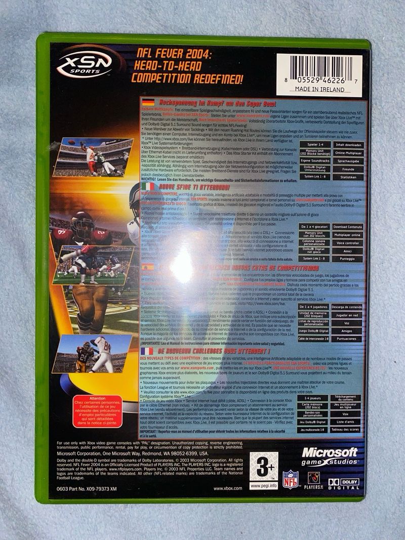 NFL Fever 2004 Xbox Pal España afbeelding 2
