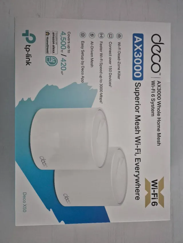 Router TP-Link Deco X50 AX3000 WiFi 6 Mesh x2