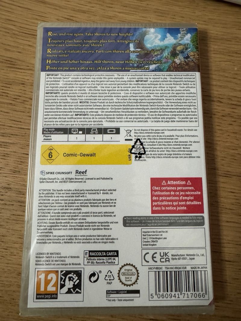 Shiren The Wanderer precintado Nintendo Switch afbeelding 2