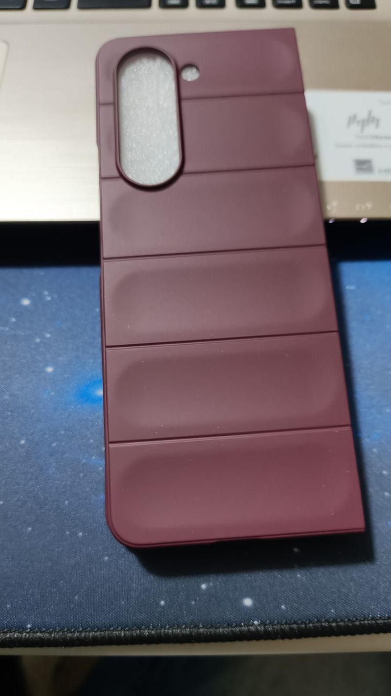 Funda Samsung Z Fold 5 de silicona violeta oscuro.E32 afbeelding 7