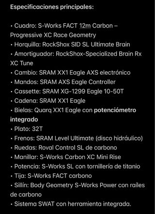 Bicicleta Montaña S-Works Epic