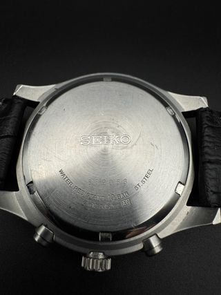 Reloj Seiko Cronógrafo Negro/Plata
