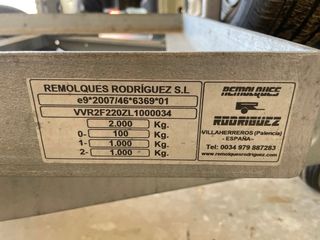 Remolque de 2 ejes para generador