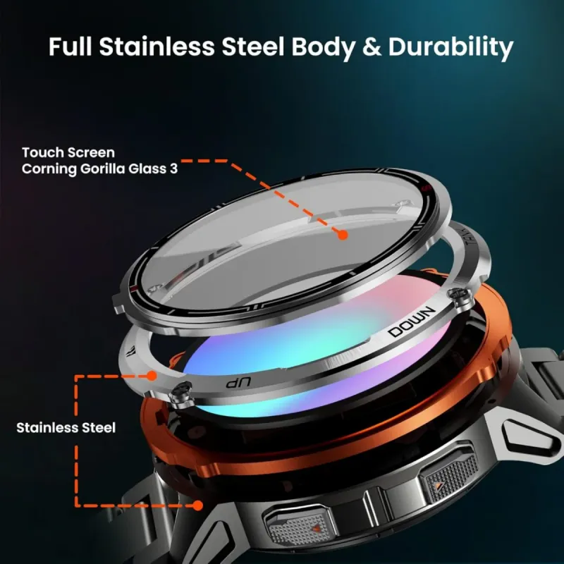Kospet Tank 3 Ultra 2 Smartwatch Negro/Naranja afbeelding 7