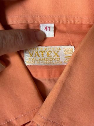 Camisa coral vintage VATEX años 70