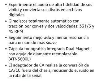 Tocadiscos Audio-Technica AT-LP60XUSB