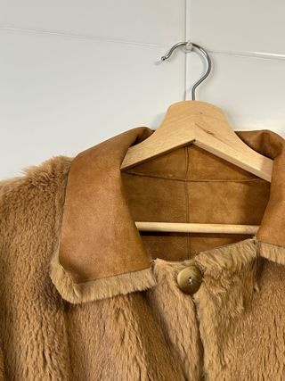 Cappotto in Pelliccia di Coniglio Reale Unico Taglia M Vintage Donna