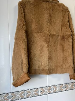 Cappotto in Pelliccia di Coniglio Reale Unico Taglia M Vintage Donna