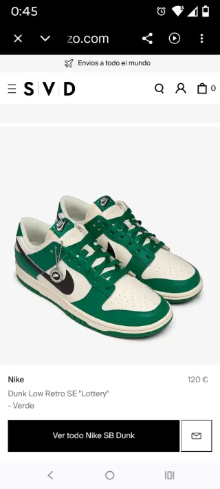 Nike Dunk Low Verde y Blanco
