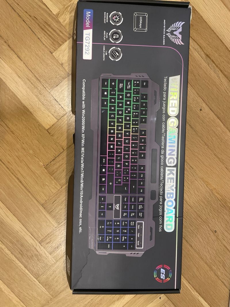 Teclado Gaming Moveteck Negro/Gris afbeelding 3