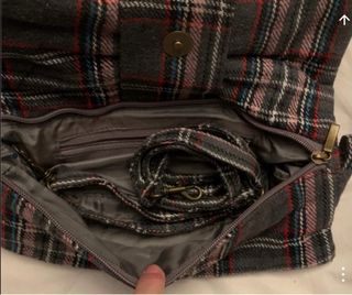 Bolso de hombro pequeño a cuadros