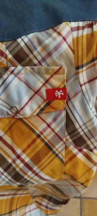 Camisa vintage cuadros multicolor