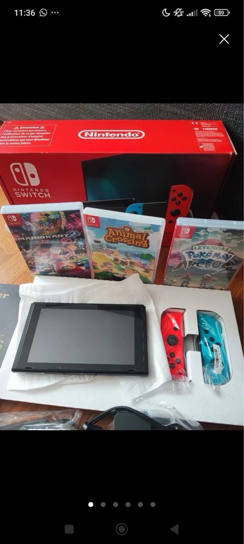 Nintendo Switch con 3 juegos afbeelding 6