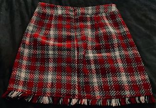 Falda mini cuadros rojos